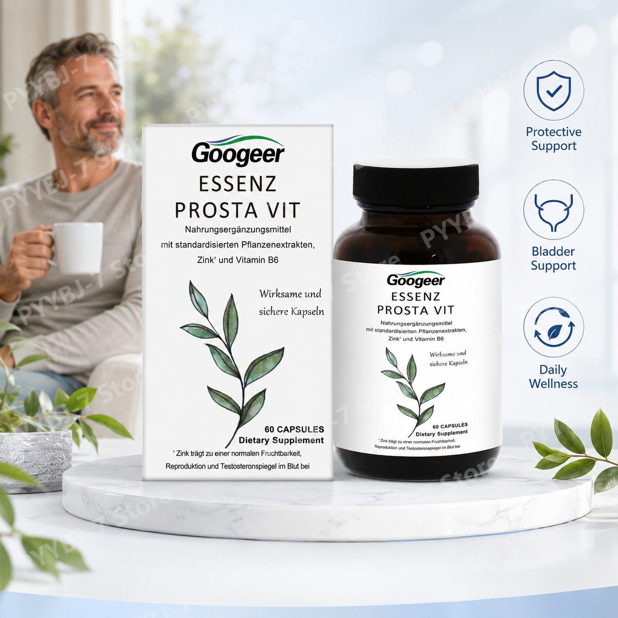 Herbal Wellness Blend - Men’s Wellness Capsules with Saw Palmetto,