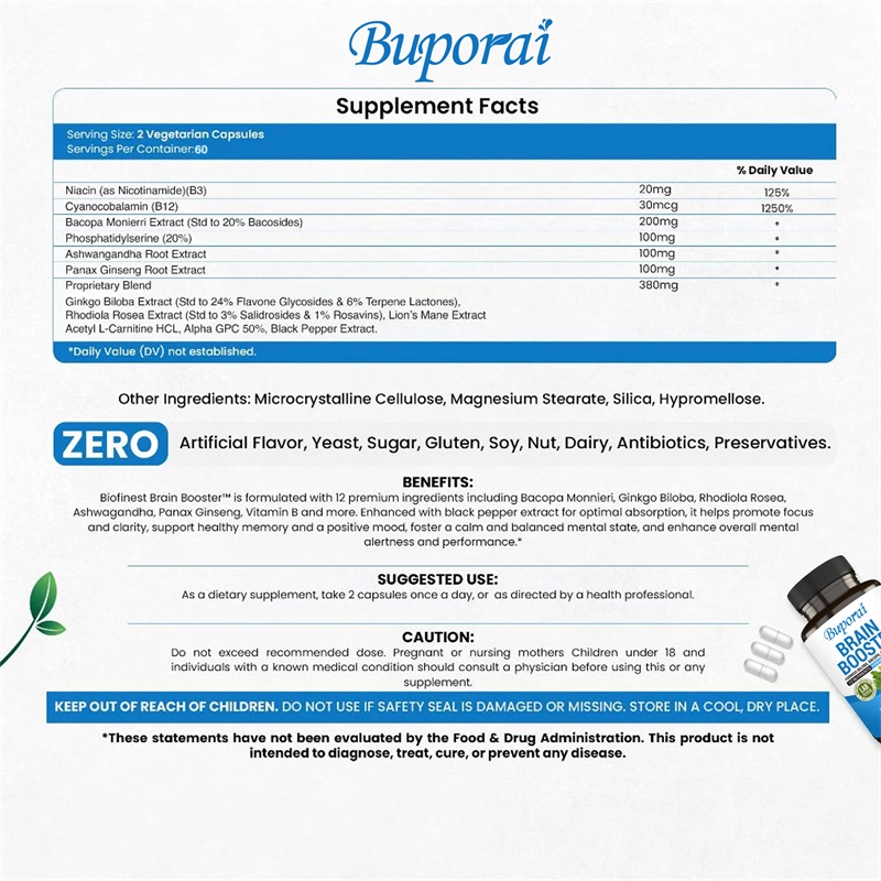 Brain Booster Supplement - Mem - огляд і ціна Ginkgo Biloba Extract