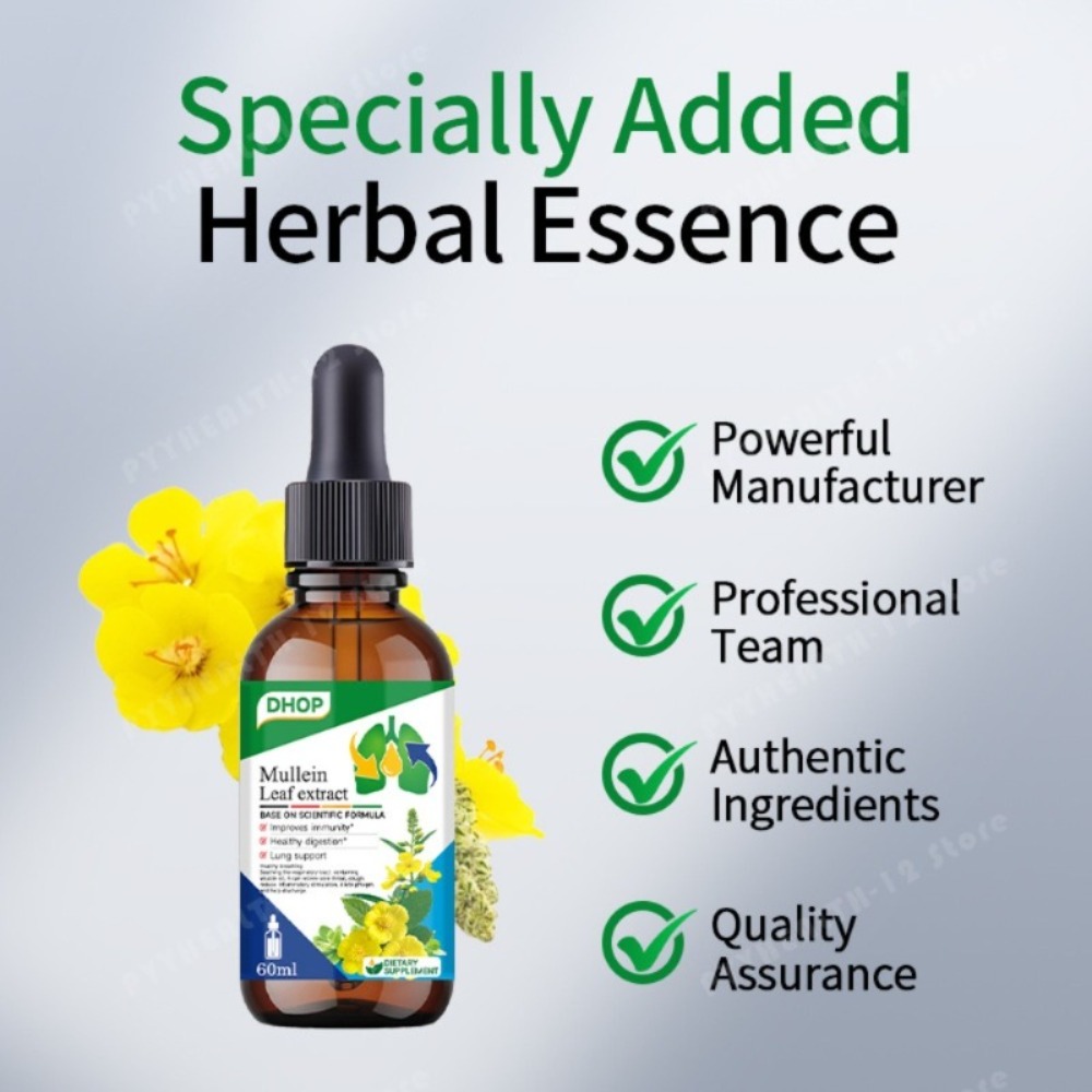 Mullein Leaf Extract Drops 60m - огляд і ціна Herbal Wellness Drops
