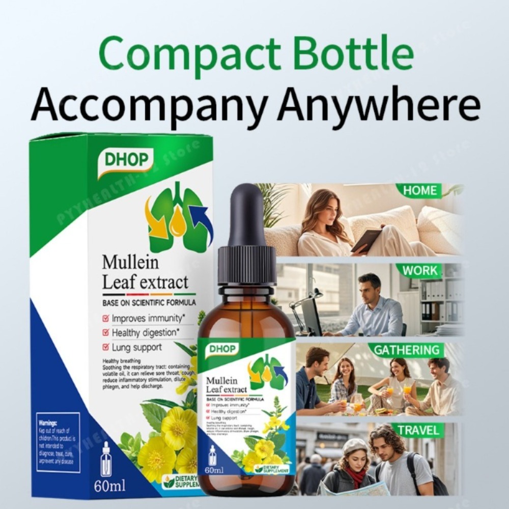 Mullein Leaf Extract Drops 60m - огляд і ціна Herbal Wellness Drops