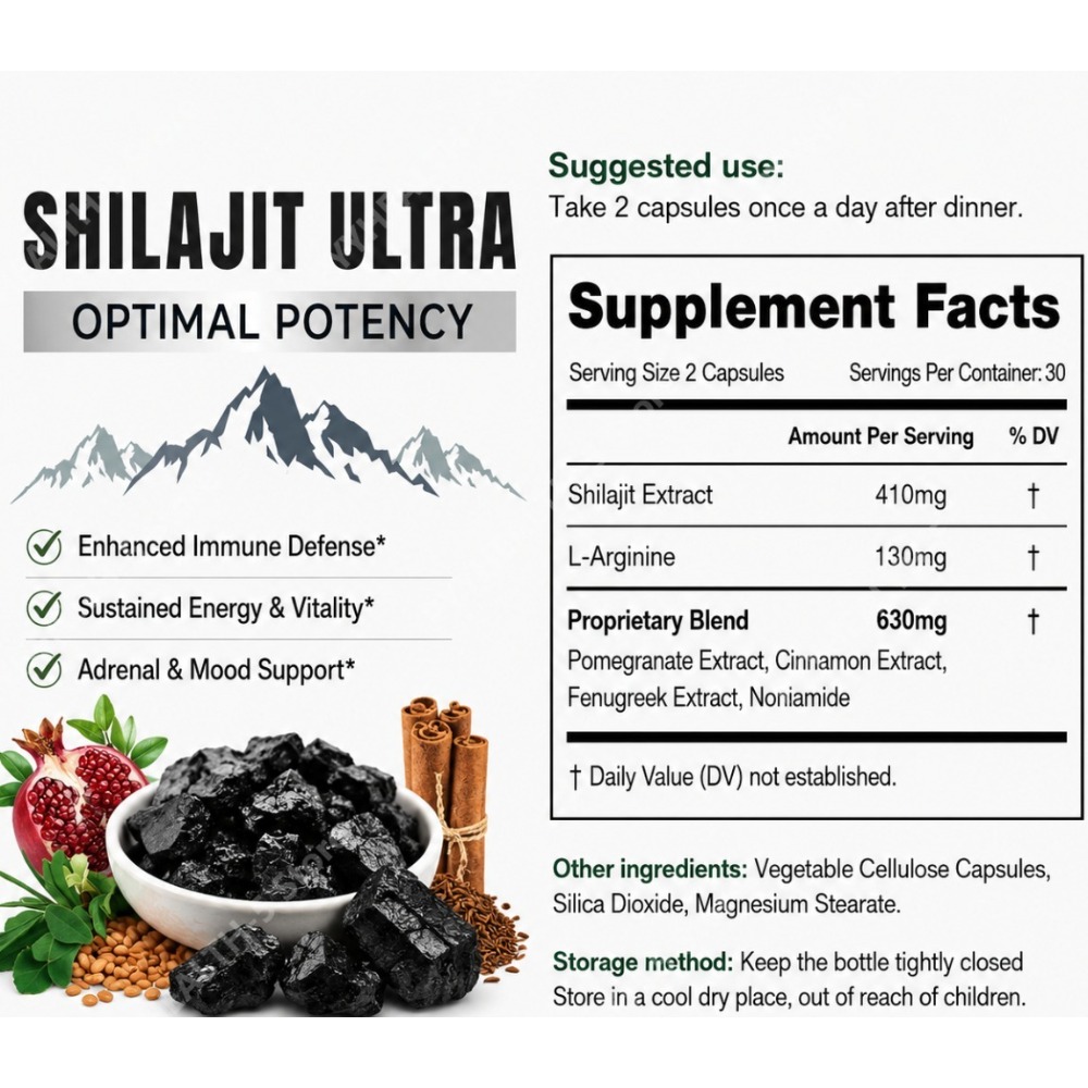 Shilajit Herbal Blend Suppleme - огляд і ціна Herbal Wellness Blend