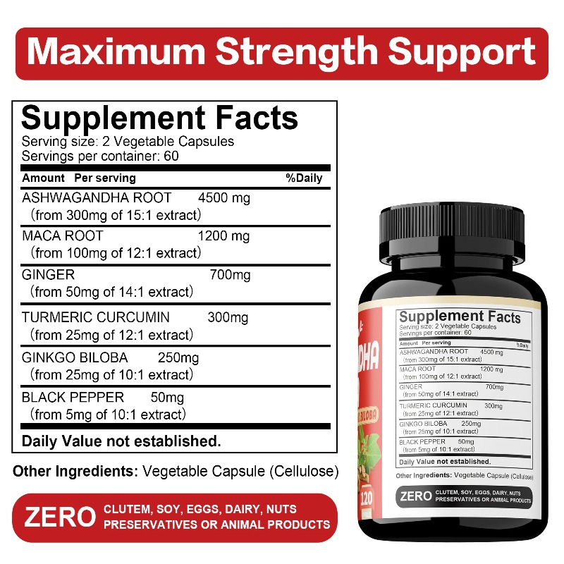 Ashwagandha and Maca Supplemen - огляд і ціна Ginkgo Biloba Extract