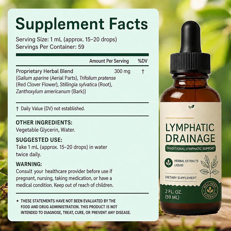 59ml Drenaje Linfatico Natural - огляд і ціна Herbal Wellness Drops