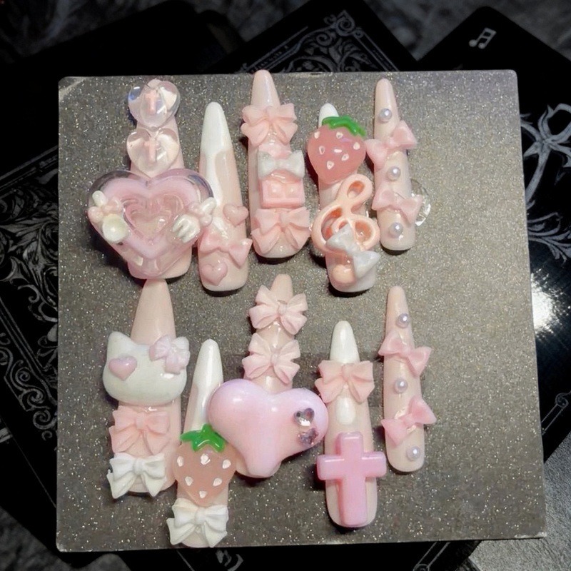 10PCS Sweet Cool White 3D Cat  - огляд і ціна Cat Claw Bark
