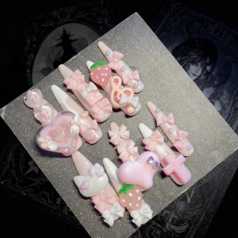 10PCS Sweet Cool White 3D Cat  - огляд і ціна Cat Claw Bark
