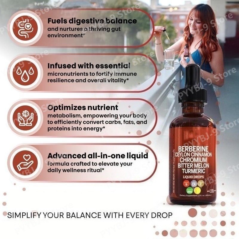Berberine Chromium Turmeric Gi - огляд і ціна Herbal Wellness Drops