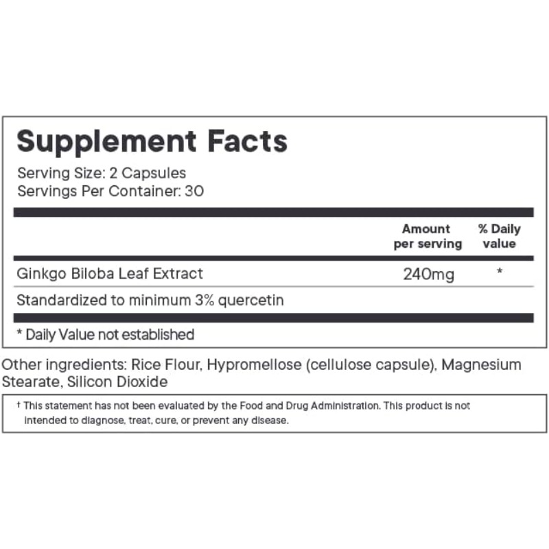 Ginkgo biloba leaf extract cap - огляд і ціна Ginkgo Biloba Extract
