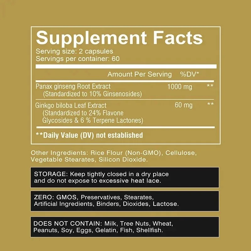 Panax Ginseng + Ginkgo Biloba  - огляд і ціна Ginkgo Biloba Extract